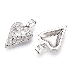 Brass Micro Pave Cubic Zirconia Pendants&nbsp;KK-N254-241P