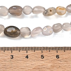 Natural Grey Agate Beads Strands&nbsp;G-C286-A22