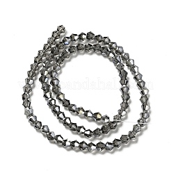 Transparent Electroplate Glass Beads Strands&nbsp;LS-EGLA-S056-4mm-15