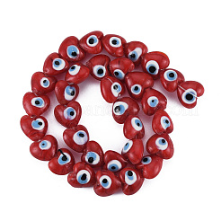 Handmade Evil Eye Lampwork Beads Strands&nbsp;LAMP-N029-010I