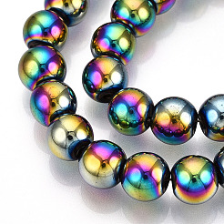 Electroplate Glass Beads Strands&nbsp;EGLA-T021-8mm-13D