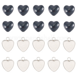 20Pcs 304 Stainless Steel Pendant Cabochon Settings for Fashion Jewelry&nbsp;STAS-TA0006-23