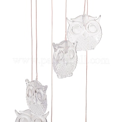 LED Solar Powered Owl Wind Chime&nbsp;HJEW-I009-09