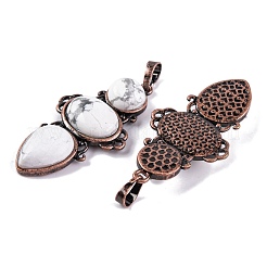 Natural Howlite Pendants&nbsp;G-Q158-04-12