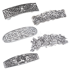 5Pcs 5 Styles Alloy Clip Hair Barrettes&nbsp;PHAR-PH0001-17