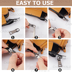 18Pcs 3 Styles Alloy Zipper Pull Tabs&nbsp;FIND-CY0001-83B