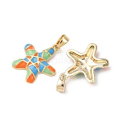Sea Animals Brass Enamel Pendants&nbsp;KK-F917-01A-01