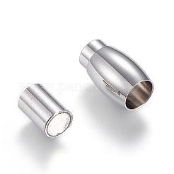 Tarnish Resistant 304 Stainless Steel Magnetic Clasps with Glue-in Ends&nbsp;STAS-D159-19