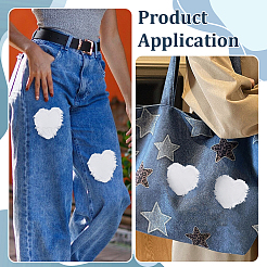 6Bags Polyester Blank Embroidery Sew on Cloth Patches&nbsp;PATC-PH0001-86B