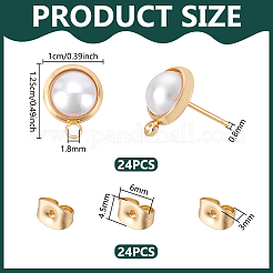 Brass Stud Earring Findings&nbsp;KK-UN0006-07