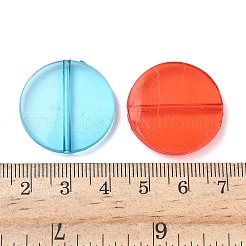 Flat Round Transparent Acrylic Beads&nbsp;X-MACR-R546-26