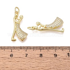 Valentine's Day Brass Micro Pave Clear Cubic Zirconia Pendants&nbsp;KK-Q072-11G