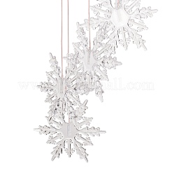 LED Solar Powered Snowflake Wind Chime&nbsp;HJEW-I009-06