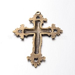 Tibetan Style Alloy Big Pendants&nbsp;TIBEP-A20541-AB-FF