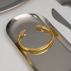 7.6MM 304 Stainless Steel Vintage Crinkled Thin Ppen Cuff Bangles for Women&nbsp;DW7125