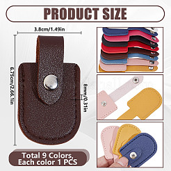 9Pcs 9 Colors PU Leather Nail Scissors Protective Cover&nbsp;AJEW-DR0002-12