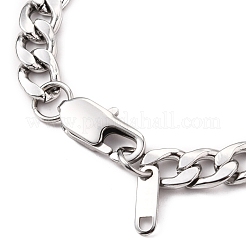 Tarnish Resistant Women' s Fashionable 304 Stainless Steel Cuban Link Chain Bracelets&nbsp;BJEW-JB05657-01