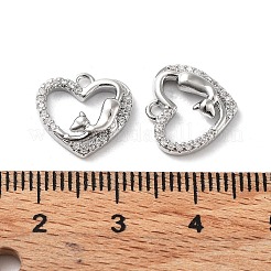 Rack Plating Brass Micro Pave Cubic Zirconia Pendants&nbsp;KK-K333-92P