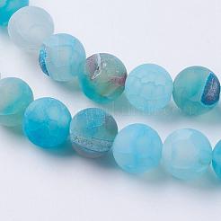 Natural Weathered Agate Beads Strands&nbsp;G-G589-8mm-14