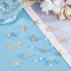 30Pcs Brass Stud Earring Findings&nbsp;KK-BBC0003-74