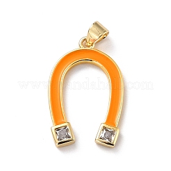 Eco-friendly Brass Micro Pave Cubic Zirconia Pendants&nbsp;KK-D066-04G-RS