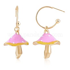 Enamel Mushroom Dangle Stud Earrings&nbsp;JE987D