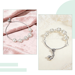 12Pcs 6 Styles Adjustable 304 Stainless Steel Box Chain Slider Bracelet Making&nbsp;MAK-HS0001-03