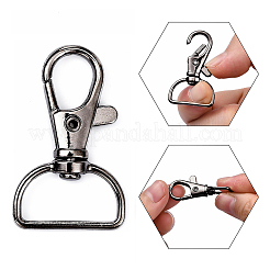 Zinc Alloy Swivel D Rings Lobster Claw Clasps&nbsp;X1-E341-8-B