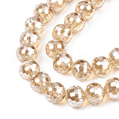 Electroplate Transparent Glass Beads Strands&nbsp;EGLA-N002-31-F02