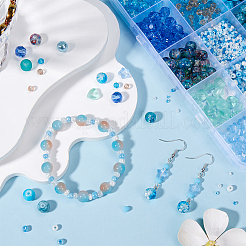 DIY Round Acrylic & Glass Beads Jewelry Making Findings Kits&nbsp;DIY-SP0003-01D