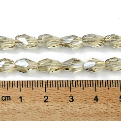Transparent Electroplate Glass Beads Strands&nbsp;GLAA-K064-03B-PL01