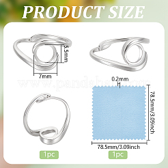 1Pc Sterling Silver Ring Components&nbsp;STER-BC0002-53A