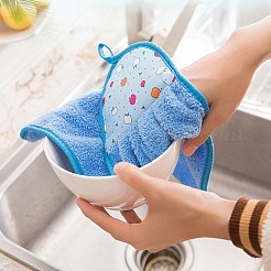 3Pcs 3 Colors Supersoft Fibre Hanging Hand Towel Napkin for Wash and Kitchen Basin&nbsp;TOOL-DJ0001-57A