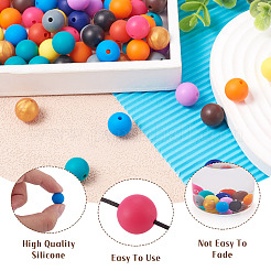 120Pcs 12 Colors Silicone Beads&nbsp;SIL-TA0001-18