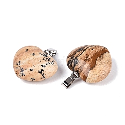 Natural Picture Jasper Pendants&nbsp;G-N362-05P-11