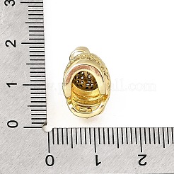 Brass Micro Pave Clear Cubic Zirconia Charms&nbsp;KK-Z163-11G