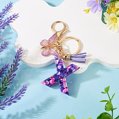 Resin Butterfly Pendant Keychains&nbsp;KEYC-TAC0034-03X