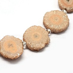 Natural Druzy Quartz Crystal Beads Strands&nbsp;G-F582-A13