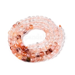 Gradient Color Natural Red Hematoid Quartz/Ferruginous Quartz Beads Strands&nbsp;G-N342-134