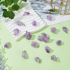 20Pcs Natural Amethyst Pendants&nbsp;G-FI0001-33