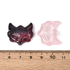 Dyed & Heated Glass Connector Charms&nbsp;GLAA-N053-02