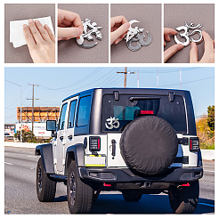 Zinc Alloy Car Stickers&nbsp;AJEW-FH0001-65