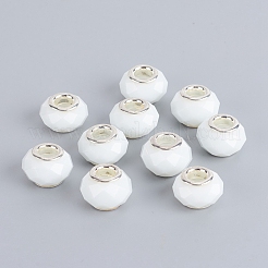 Faceted Glass European Beads&nbsp;GPDL-E004-01E