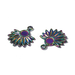 Ion Plating(IP) 304 Stainless Steel Pendant Cabochon Settings&nbsp;STAS-G278-05MC