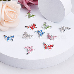 30Pcs 5 Colors Zinc Alloy Butterfly Jewelry Charms&nbsp;FIND-TA0001-61