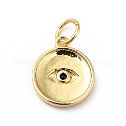 Rack Plating Brass Micro Pave Cubic Zirconia Pendants&nbsp;KK-H431-37G