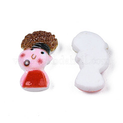 Spray Painted Opaque Resin Cabochons&nbsp;CRES-S302-79