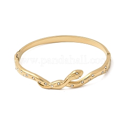304 Stainless Steel Rhinestone Hinged Bangles for Women&nbsp;BJEW-B168-17G
