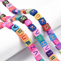 Handmade Polymer Clay Bead Strands&nbsp;CLAY-SZ0001-90