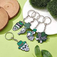 Saint Patrick's Day Printed Acrylic Pendants Keychain&nbsp;KEYC-JKC00523